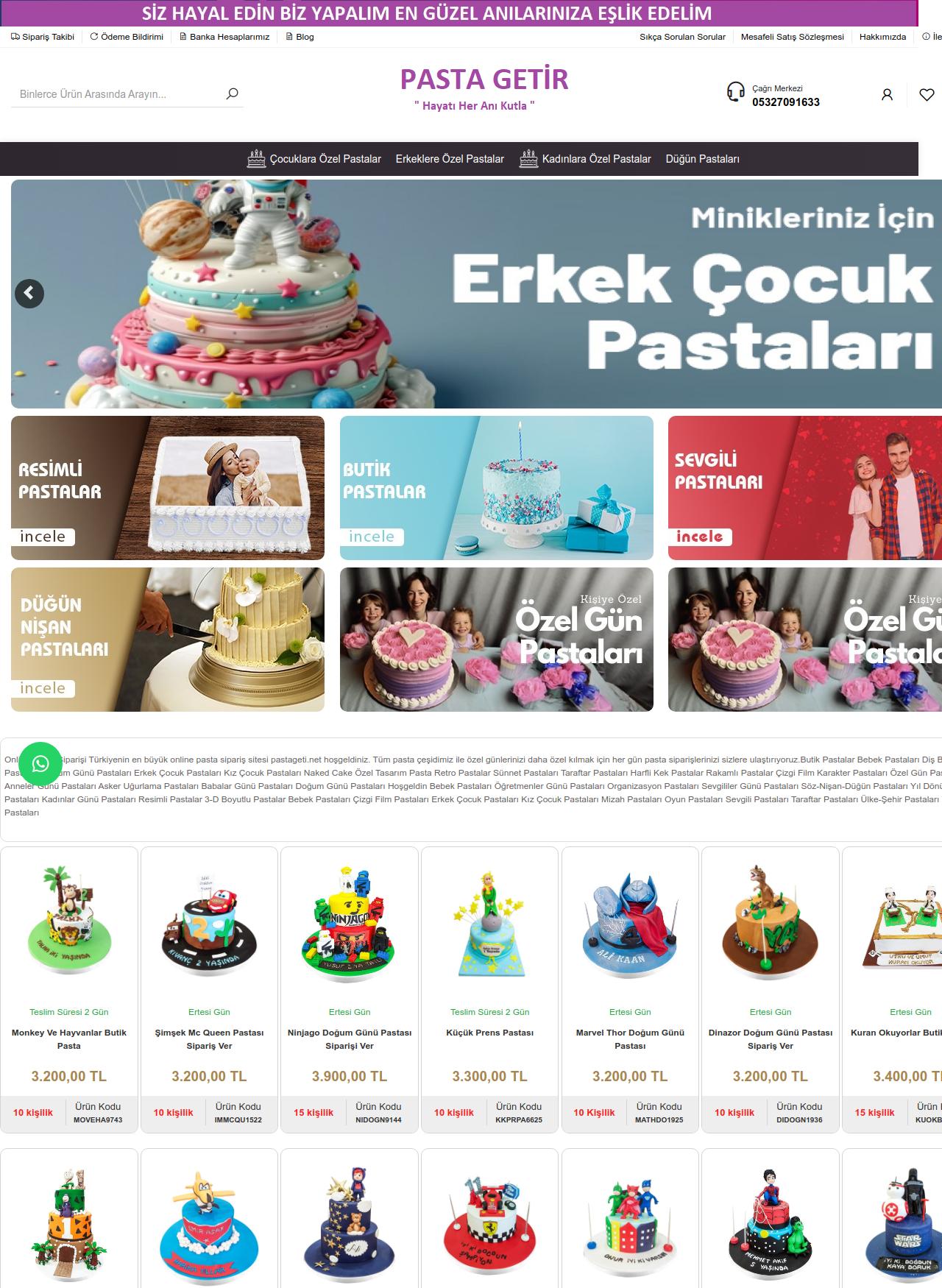 Pastane E Ticaret Sitesi